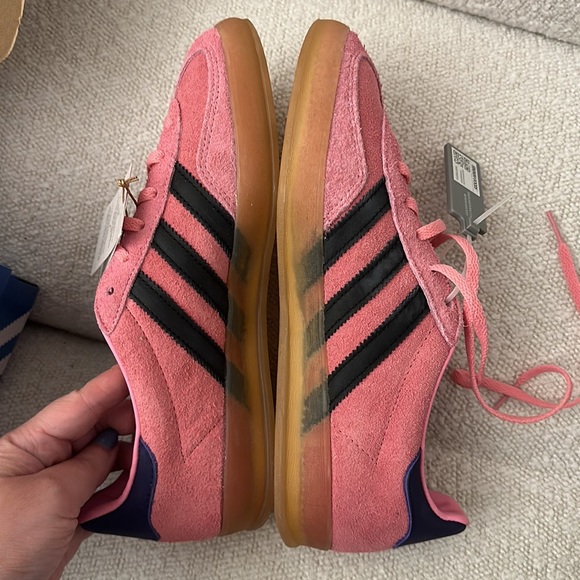 Adidas, Brand new NWT never worn sold out pink gazelle sneakers. Size 38.5. - Picture 3 of 4